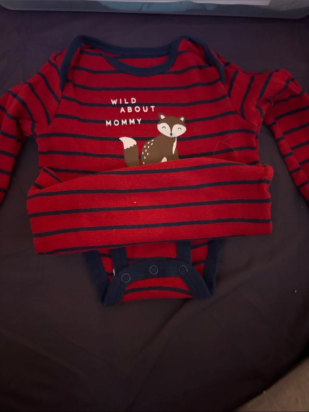 Carter's Red & Navy Fox Stripe Pajama Set
